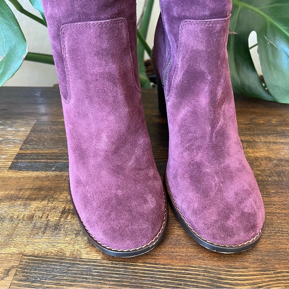 Coach Ombré Oxblood Suede Tall Heeled Boots US8 $495 - Picture 8 of 17